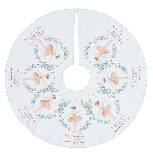 Waterverf botanische kerst kerstboom rok (Voorkant)