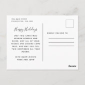 Waterverf Botanische kerstboom Fotogroet Briefkaart (Achterkant)