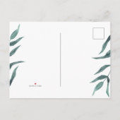 Waterverf Botanische Kleinere Bijwerken van het Ma Uitnodiging Briefkaart (Achterkant)