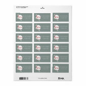 Waterverf botanische krans script Joy Winter Etiket (Full Sheet)