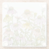 Waterverf botanische kunst glazen onderzetter (Achterkant)