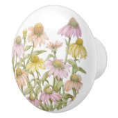 Waterverf botanische kunst keramische knop (Rechts)