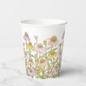 Waterverf botanische kunst papieren bekers (Achterkant)