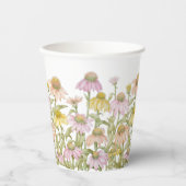 Waterverf botanische kunst papieren bekers (Voorkant)