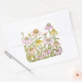 Waterverf botanische kunst vierkante sticker (Envelop)