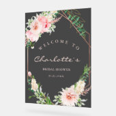 Waterverf Botanische Lente Geometrische Bruid Acryl Bord (Hoek)