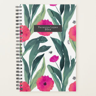 Waterverf Botanische papaver Planner