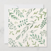 Waterverf Botanische poot sparen de datum (Achterkant)