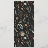 Waterverf botanische roodhuid menu (Achterkant)