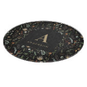 Waterverf botanische roodkleurige roodbruine moder snijplank (Hoek)