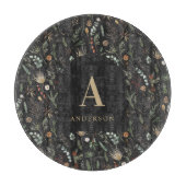 Waterverf botanische roodkleurige roodbruine moder snijplank (Voorkant)