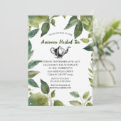 Waterverf Botanische  Tea Party Kaart (Staand voorkant)