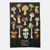 Waterverf  Botanische Toadstools Funny Pun Theedoek (Verticaal)