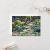 Waterverf botanische tuin aanpasbaar kaart (Voorkant / Achterkant in situ)