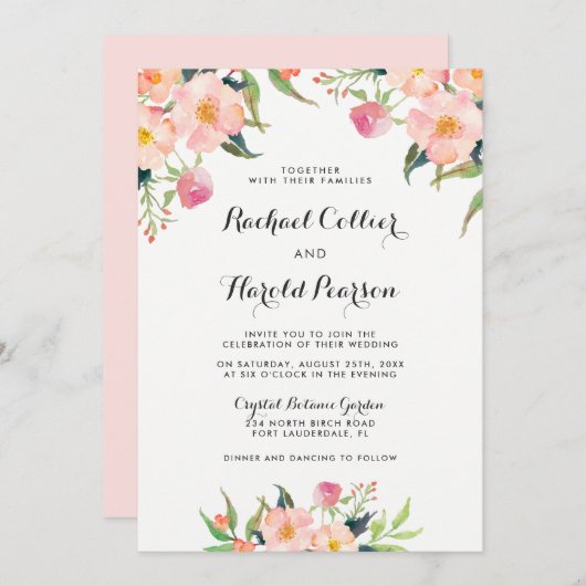 Waterverf botanische tuin kaart (Voorkant / Achterkant)