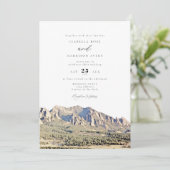 Waterverf Boulder Colorado Flatirons Wedding Kaart (Staand voorkant)