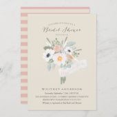 Waterverf Bouquet Bridal Shower Kaart (Voorkant / Achterkant)