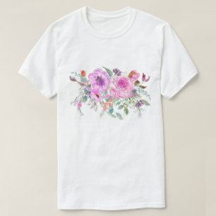 Waterverf Bouquet T-shirt
