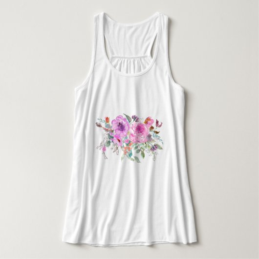 Waterverf Bouquet Tanktop (Design voorkant)