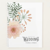 Waterverf Bouquet Wedding Blush ID654 Planner (Voorkant)
