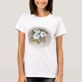 Waterverf bouquet witte callas t-shirt