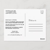 Waterverf Bourgogne Bloemen Wijzig de datum Briefkaart (Achterkant)