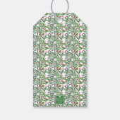 Waterverf Bourgondië Amaryllis Kerstmis Cadeaulabel (Achterkant)