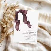 Waterverf Bourgondische boog bloemenbruiloft Kaart