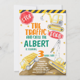 Waterverf Bouwnijverheid Aanuitnodiging Kaart