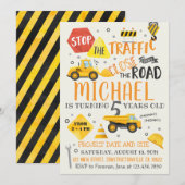 Waterverf Bouwnijverheid Aanuitnodiging Kaart (Voorkant / Achterkant)