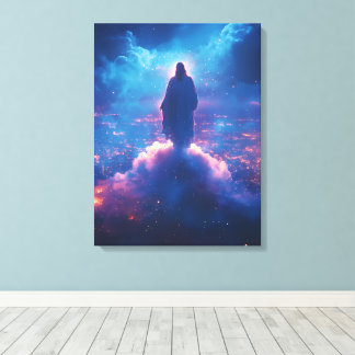 Waterverf boven de wereld – Goddelijke tegenwoordi Canvas Afdruk