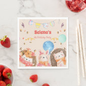 Waterverf boviene kinderen Birthday Servet (Insitu)