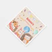 Waterverf boviene kinderen Birthday Servet (Hoek)