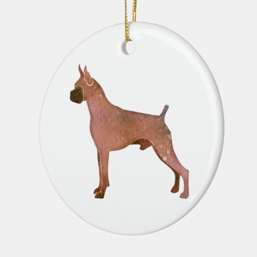 Waterverf Boxer Keramisch Ornament (Links)