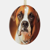 Waterverf Boxer Keramisch Ornament (Rechts)