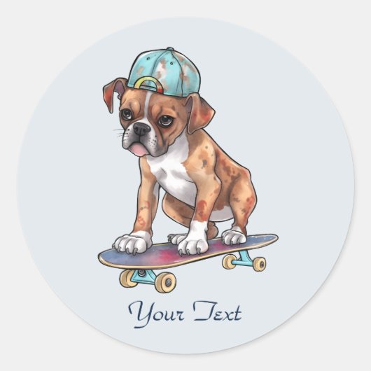 Waterverf Boxer Sticker (Voorkant)
