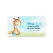 Waterverf Boy Horse Baby shower Boerderij Dank u Etiket (Voorkant)