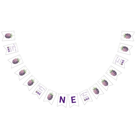 Waterverf bramen 1e verjaardagsfeestje vlaggetjes (Alle)