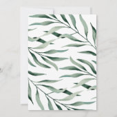 Waterverf Branches Wedding Invitation Kaart (Achterkant)