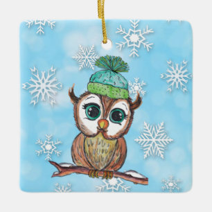 Waterverf breekt met Gepersonaliseerd Bericht op R Keramisch Ornament