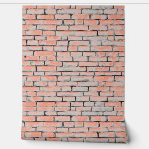 Waterverf Bricks Patterns Sinaasappel Grijs Grijs  Behang