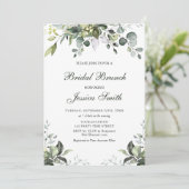 Waterverf Bridal Brunch Uitnodiging (Staand voorkant)