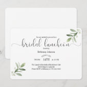 Waterverf Bridal Luncheon Kaart (Voorkant / Achterkant)