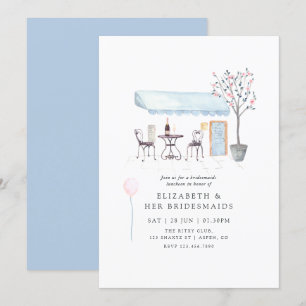 Waterverf Bridal Luncheon uitnodiging