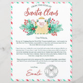 Waterverf brief van de kerstman voor kinderen (Voorkant)