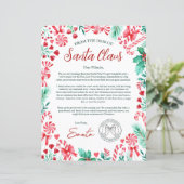 Waterverf brief van de kerstman voor kinderen (Staand voorkant)