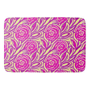 Waterverf Bright Boho Floral Swirl Badmat