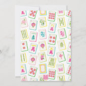 Waterverf Bright Mahjong Tegels Party Kaart (Achterkant)