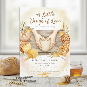 waterverf brood Bun in de Oven Baby Shower Kaart