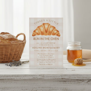 waterverf brood Bun in de Oven Baby Shower Kaart